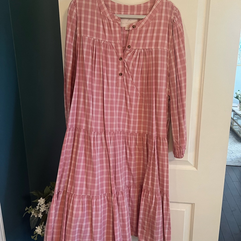 Plaid long sleeve dress